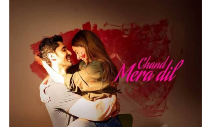 An intense romantic moment between Ananya Panday and Lakshya from Chand Mera Dil, reflecting emotional tension, love, and vulnerability in a modern relationship drama.