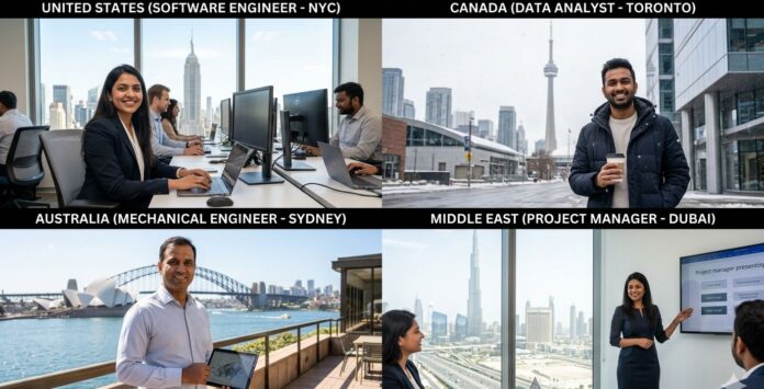 Larwins Recruitment connecting Indian professionals with overseas jobs in Canada USA Australia UAE Saudi Arabia and Qatar